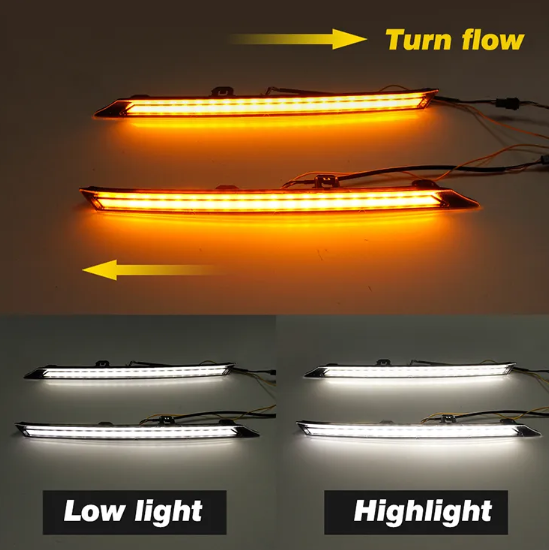  KEEN 12V Daytime Running Light for Toyota RAV4 2019-2021 Front Grille DRL Sequential Turn Signal Car Head Lamp
