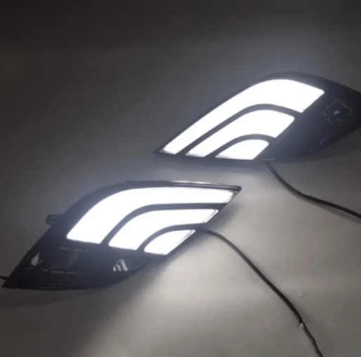 KEEN Daytime Running Lamp for Toyota Camry 2018-2019 LED DRL Driving Fog Lamp Cover led with Flow Turn Signal