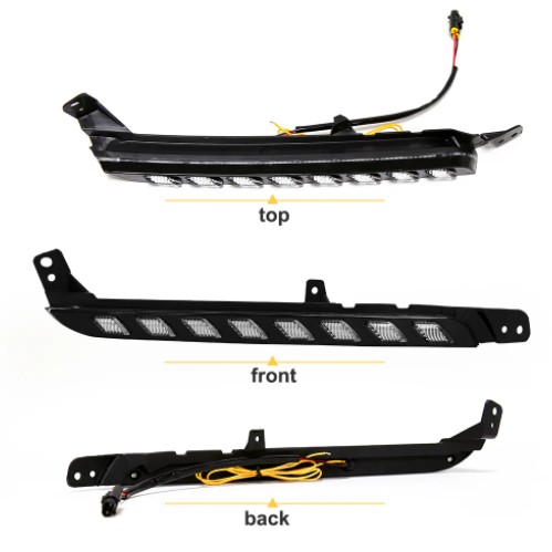  KEEN led DRL Headlight for Toyota Hilux Revo Vigo Rocco 2020-2021 Daytime Running Lights Flow Turn Signal Lamp Foglight