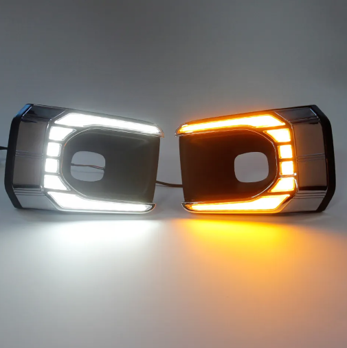    KEEN Newest Daytime Running Light Fog Lamp for Toyota Hilux Rocco 2020-2021 LED DRL Yellow Turning Lamp