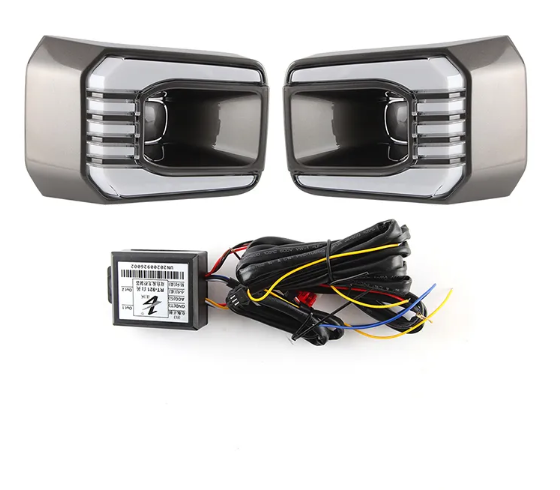   KEEN New 12V Led Car Specific Daytime Running Light For 2020 2021 HILUX ROCCO DRL White With Amber FlowTurn Signal Light