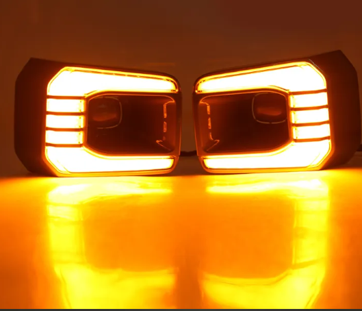   KEEN New 12V Led Car Specific Daytime Running Light For 2020 2021 HILUX ROCCO DRL White With Amber FlowTurn Signal Light