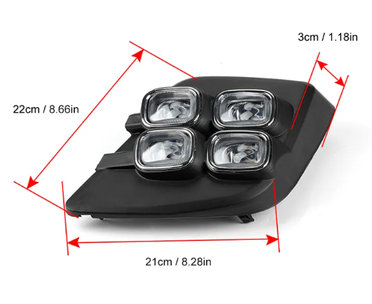  KEEN 12V Car LED DRL For 2016-2018 Toyota Hilux Revo Daytime Running Light Turning Headlight Fog Lamp Cover led