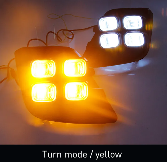  KEEN 12V Car LED DRL For 2016-2018 Toyota Hilux Revo Daytime Running Light Turning Headlight Fog Lamp Cover led