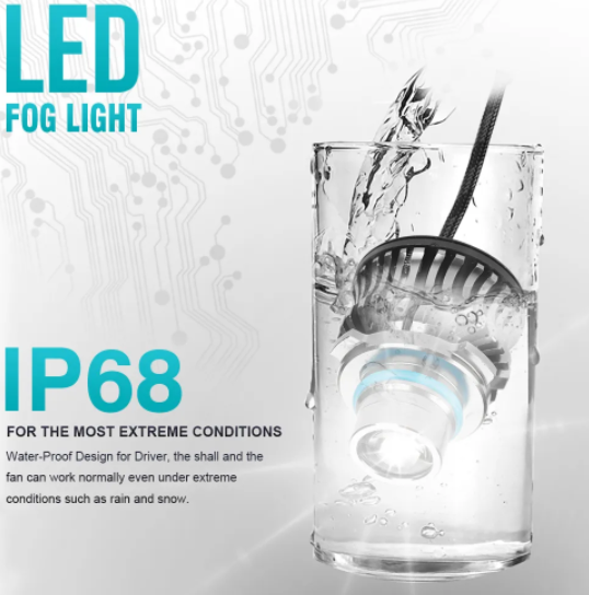  KEEN 9-30V High Power Mini Laser Projector fog light Bulb 9005 9006 H11 H7 led Fog Lamp Canbus with Lens White