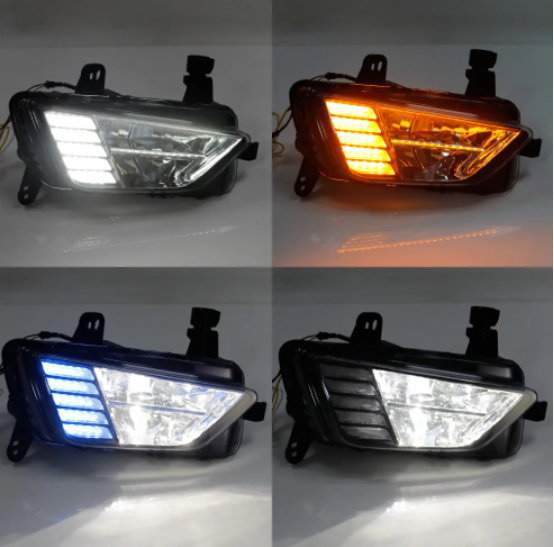  KEEN Wholesaler 12V DRL for VW POLO 2019 Daytime Running Light Fog Light with Yellow Turn Signal