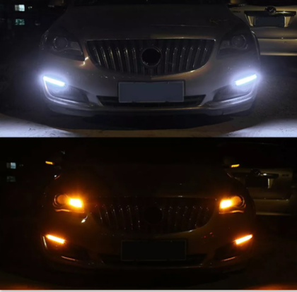   KEEN 12V Universal Car White Scan Flexible Led DRL Headlight Strip Flow Turn Signal Fog Lamp Daytime Running Light Accessories