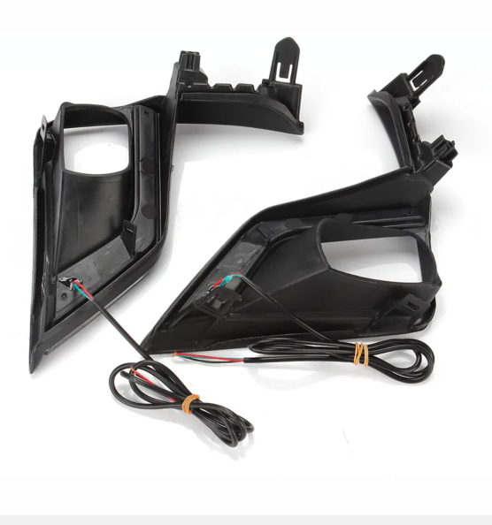 KEEN 12V Car LED DRL for 2018 Toyota Prado Daytime Running Light white and amber turn signal Fog Lamp cover