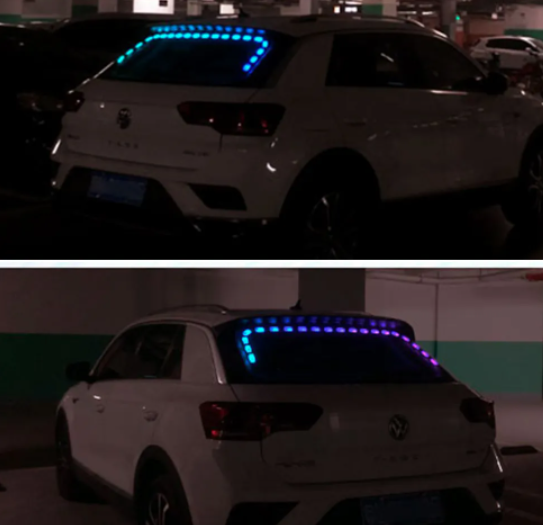  KEEN Car Rear Windshield Decorative Light LED Strip App Remote Control Flash Lamp Interior RGB Atmosphere Ambient Lights