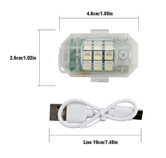   KEEN New M3 Remote Control Motorcycle Strobe Light Mini Aircraft Drone Flash Light Motorcycle Turn Signal Lights Lamp