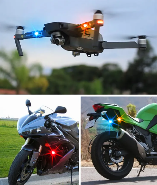   KEEN New M3 Remote Control Motorcycle Strobe Light Mini Aircraft Drone Flash Light Motorcycle Turn Signal Lights Lamp
