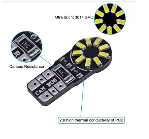 KEEN Canbus W5W 3014 194 Clearance Wedge Lights Bulb T10 Led Interior Reading Lamp Auto Parking Signal Side Light