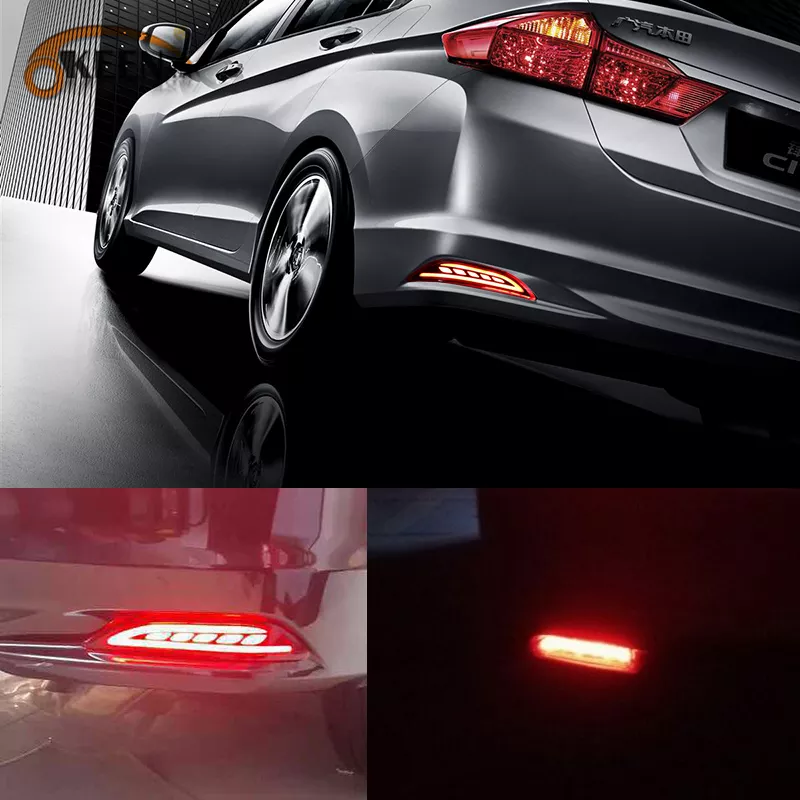  KEEN good quality 8W 12V led rear bumper tail light car strip warning brake stop lighting for Honda City 2015-2016
