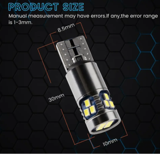  KEEN Aluminum Car T10 2016 18SMD Non Polarity Interior Dome Light W5W 168 194 LED Canbus Clearance Parking Lamp