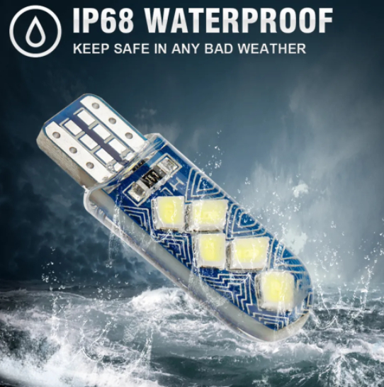   KEEN Canbus Led T10 Silicone 2835 10smd LED Bulb W5W Car Parking Light Interior Dome Lamp 168 194 Auto Turn Side Wedge Bulbs