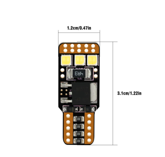  KEEN 12V W5W 194 168 T10 6SMD 3030 Canbus LED Bulbs Car License Plate Light Interior Dome Reading Lamp Clearance Parking Bulbs