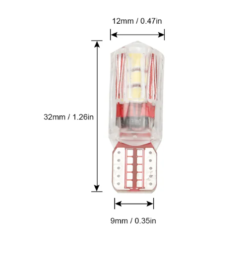   KEEN DC 12V T10 168 194 6SMD Wedge Bulb Lamp W5W Led Interior Dome Reading Light Clearance Parking Lights
