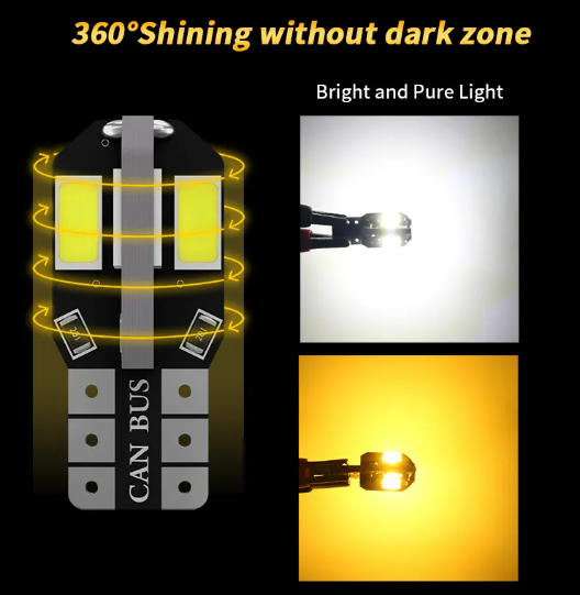    KEEN T10 LED Bulbs Canbus 5730 8SMD 12V LED Car Interior Map Dome Lights Parking Light Auto Signal Lamp W5W Bulbs