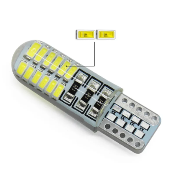    KEEN 12V T10 LED Park Lamps Auto Silicone W5W 3014 24smd Width Clearance Lights Interior Reading Light
