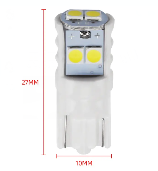  KEEN 12V Ceramic LED T10 LED Bulbs Canbus 3030 6SMD W5W Car Parking Interior Map Dome Reading Lights