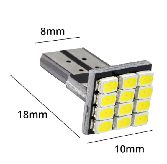  KEEN 12V T10 W5W 12SMD 1206 Wedge LED 194 168 Canbus Car License Plate Light Side Door Lamp Auto Clearance Park Lights