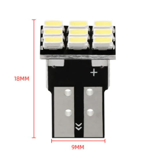 KEEN 12V T10 9SMD 1206 Wedge LED Bulb Canbus Car License Plate Interior Reading Lamp W5W Clearance Lights