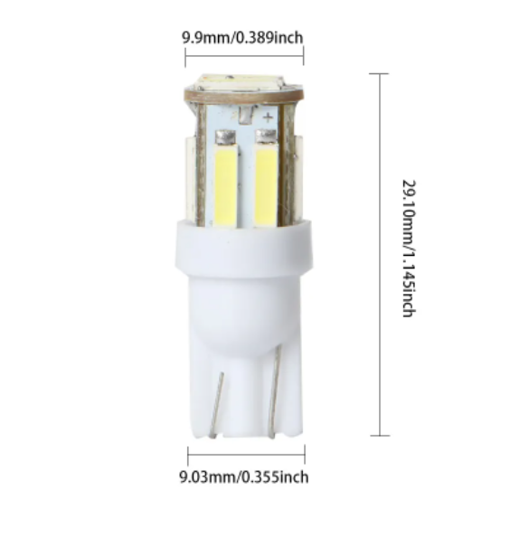    KEEN 12V Led Car T10 W5W 7020 10SMD 194 168 Clearance Width light License plate lamp Auto Parking Lights