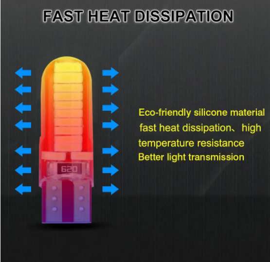 KEEN W5W Canbus 4014 24SMD T10 Led Silicone Bulbs Car Interior Dome Reading License Plate Light Parking Signal Lamp