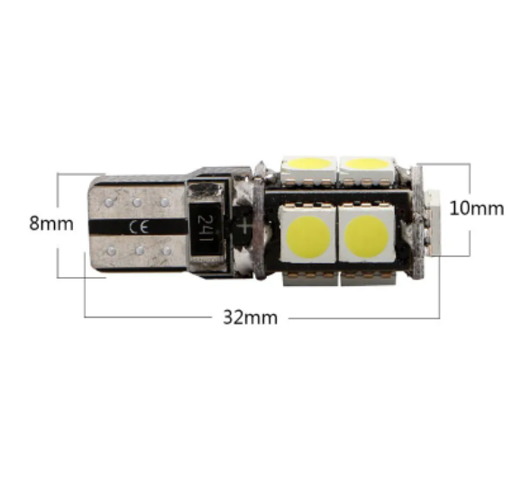 KEEN Car LED Light Bulb T10 LED 5050 9SMD Canbus W5W Clearance Width License Plate Lamp Interior Reading Lights