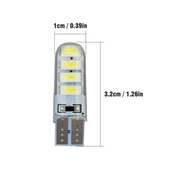 KEEN W5W T10 LED Canbus 5630 8SMD Silicone Car LED Bulb Clearance Wedge Lamp Interior Reading Lights Auto Parking Light