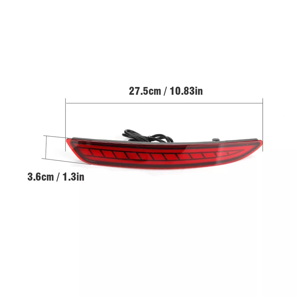  KEEN Car LED Rear Bumper Reflectors for Mazda 3 AXELA Sedan 2019-2021 Tail Lamp Flowing Turn Signal Light Warning Brake lights