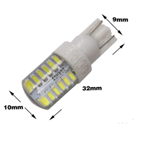 KEEN Silicone T10 LED Bulb Car Clearance Signal Light W5W 3014 LED 24SMD Auto License Plate Interior Dome Reading Light