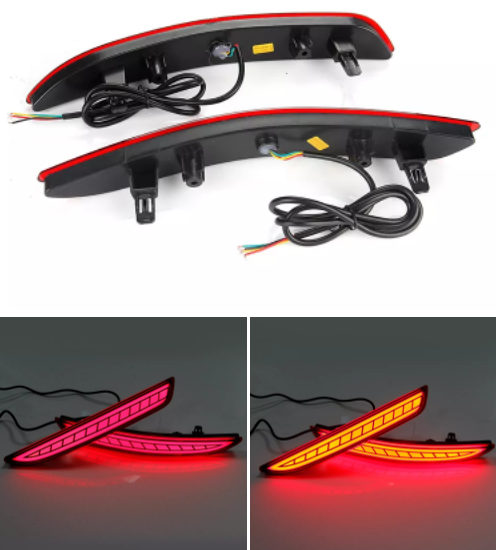  KEEN Car LED Rear Bumper Reflectors for Mazda 3 AXELA Sedan 2019-2021 Tail Lamp Flowing Turn Signal Light Warning Brake lights
