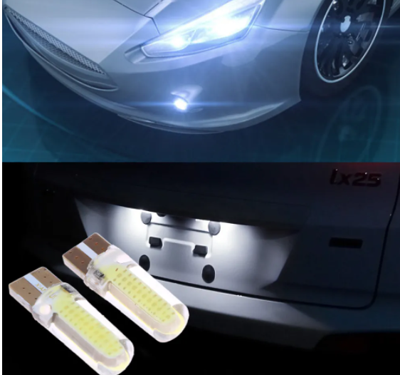   KEEN T10 W5W Silicone COB LED Car Wedge Interior Dome Reading Light Auto Parking Bulbs Turn Side Lamp 12V led