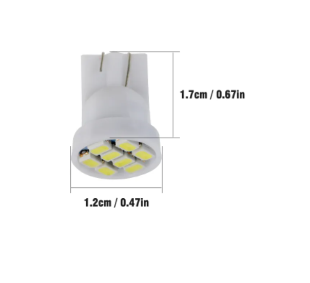   KEEN DC 12V 194 W5W LED T10 1206 8 SMD LED Car Light Bulb White Blue Red Amber Green Pink Bright Lamp Luz bombilla