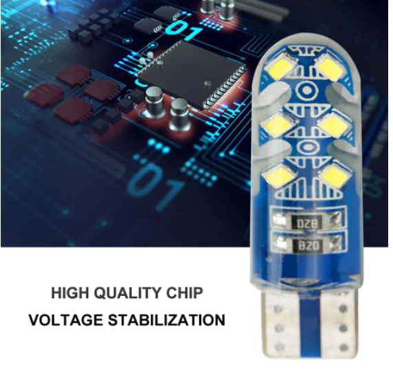  KEEN Factory Direct Sale Auto T10 2016 Led 12SMD Lighting Bulb Silicon Gel Interior Dome light Parking License Plate lamp W5W