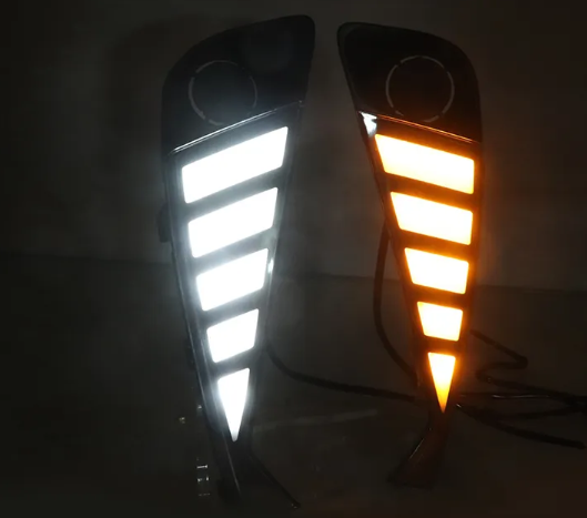   KEEN New 12V LED DRL for Toyota CHR 2020 Daytime Running Light Headlight Flow Turning Fog Lamp Cover Lights