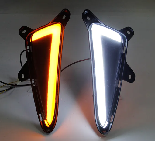  KEEN 12V Car LED Daylight for 2017-2018 Toyota CHR LED DRL Yellow Turning Fog Light Cover Lamp Headlight