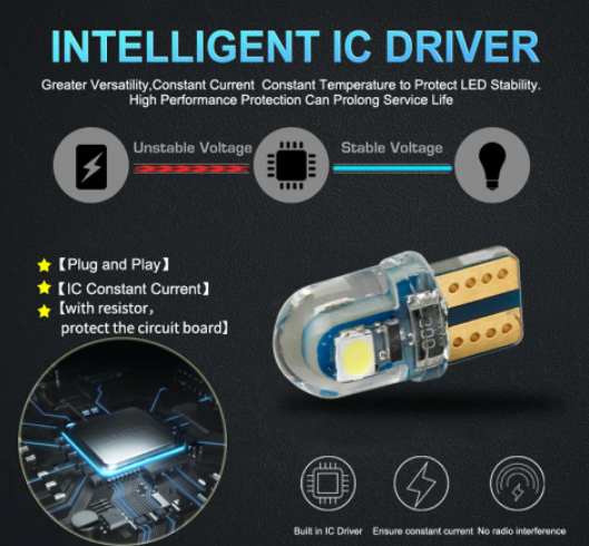 KEEN Car T10 LED Lamp Car Lights 5050 8SMD 12V Automobile Clearance Parking Lights Interior Dome Reading Lamp W5W t10