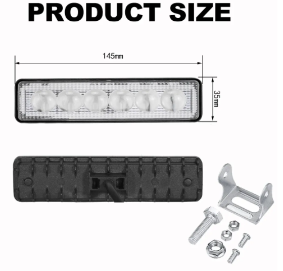 KEEN 18W Led Headlight Bar For Car Motorcycle Truck Boat Tractor Trailer Offroad Spotlight 9D Lens Work Light Driving Fog Lamp