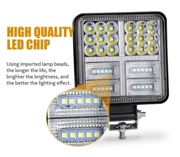 KEEN 177W Square Led Work Light For Truck SUV 4WD 4x4 Boat ATV Jeep Car Tractor Flash Spotlight DRL Headlight