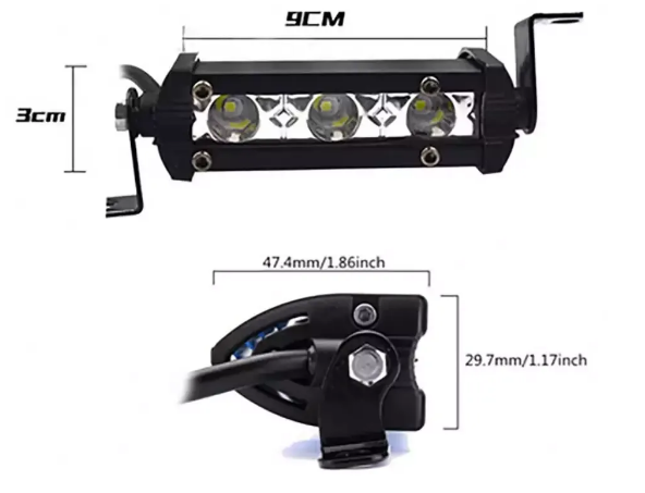  KEEN 9W LED Work Light Bar for 4x4 Off road 4WD SUV Pickup Truck Ultra Slim Offroad Driving Spotlight Car DRL Fog Lamp