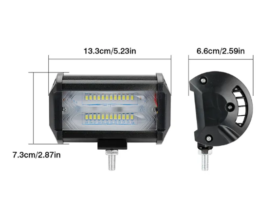 KEEN 72W 5 Inch LED Work Light Bar For Truck Boat Tractor Trailer 4X4 ATV Car LED Offroad Spotlight Driving Headlight