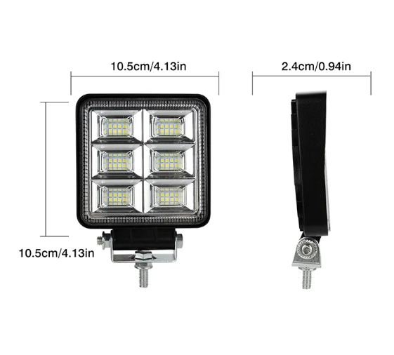 KEEN New Square 72W led Head Light For Truck Offroad Motorcycle Tractor Excavator Trailer SUV 12-60V Driving led Work Spot Lamp