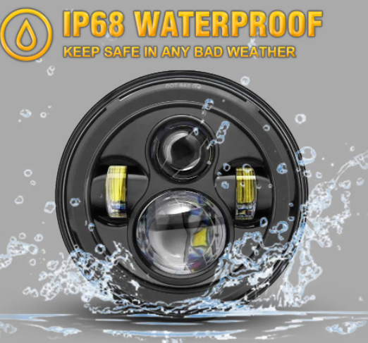 KEEN 7 inch Headlight for JEEP Wrangler 4x4 Truck SUV Pickup Offroad Work Light High/Low Beam Spot Flood led