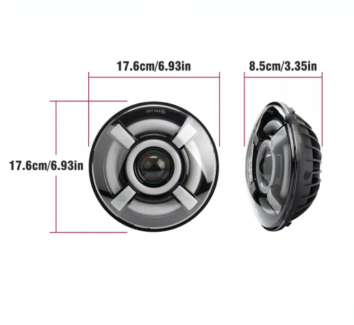  KEEN 7 Inch LED Halo Ring Headlight For JEEP Wran-gler Round Work Light Off Road Truck 4x4 Spotlight