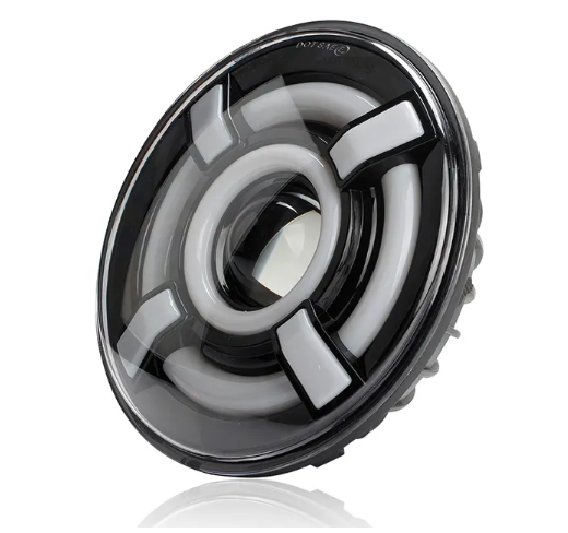  KEEN 7 Inch LED Halo Ring Headlight For JEEP Wran-gler Round Work Light Off Road Truck 4x4 Spotlight