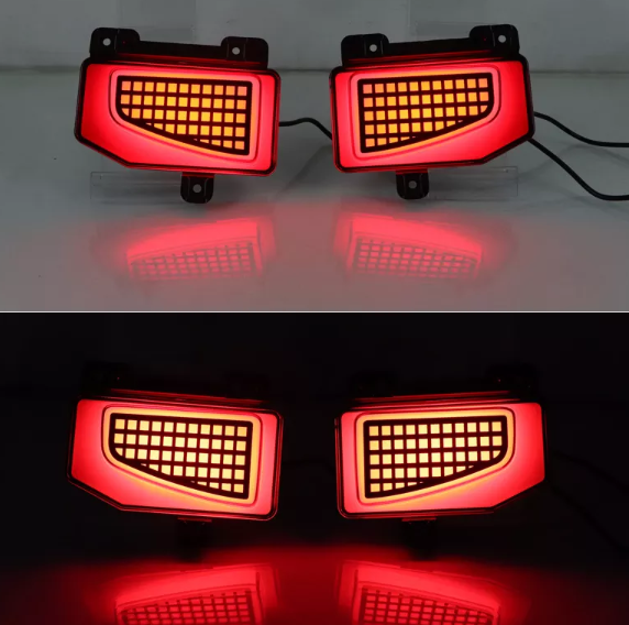 KEEN 12V LED Bumper Light For Jeep Gladiator 2019-2022 Tail Lamp Brake Light Dynamic Turn Signal Reflector Rear Fog Lam 
