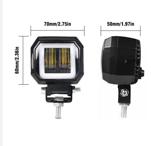  KEEN 20W Work Lamp with Angle Eye for Car Truck Motorcycle ATV SUV Halo Offroad Light Driving Headlight 12-24V LED