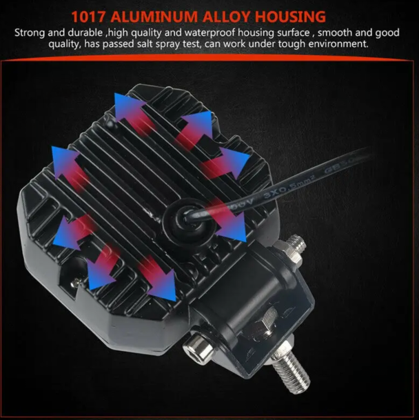  KEEN 20W Work Lamp with Angle Eye for Car Truck Motorcycle ATV SUV Halo Offroad Light Driving Headlight 12-24V LED